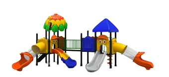 Juego modular compacto con dos toboganes