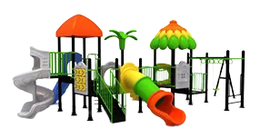 Juego modular con tobogán tubular y escalada