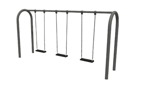 Columpio múltiple de estructura recta