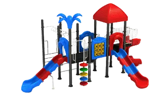 Juego modular grande con puentes y toboganes