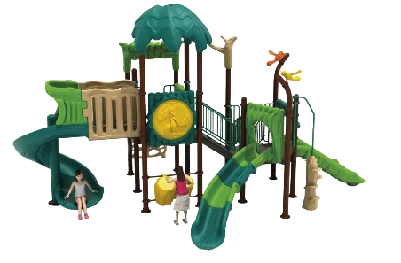 Juego modular con tobogán tubular