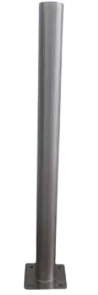 Bolardo tubular esbelto con base