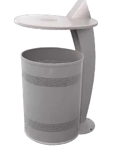 Bote cilíndrico con cubierta curva