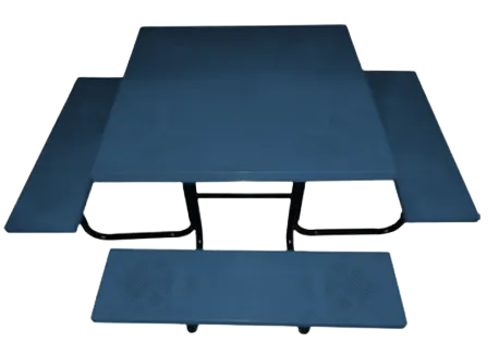 Mesa de picnic rectangular con dos bancas