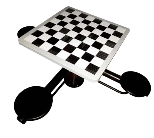 Mesa de ajedrez con cuatro asientos