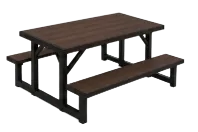 Mesa de picnic de plastimadera con bancas